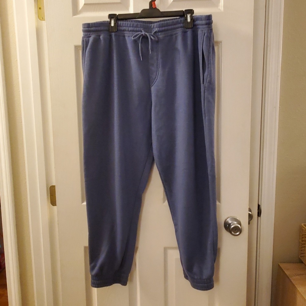 Volcom Sweatpants Mens Drawstring‎ Jogger XXL blue logo Fleece Pockets